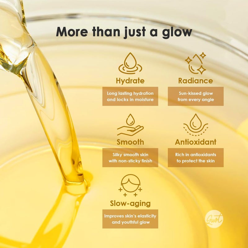 glowiest Effortless Glow Camellia Body Oil AntiAging Antioxidant Formula with Camellia Japonica Hazelnut Castor Oils Lightweight FastAbsorbing Deep Moisture 100ml - Image 5