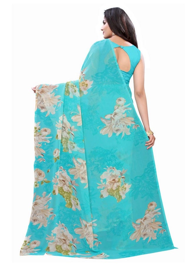 SIRIL Women's Pochampally Georgette Printed Saree with Blouse (1817S211; Aqua Blue; Printed) - pzsku/Z7258E8F0AE783F7E5A5FZ/45/_/1740119026/2bc88ed0-797c-4a5f-893a-aac249d05e88