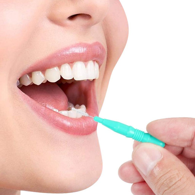 ZTMY 50 قطعة فرشاة بين الأسنان، أعواد تنظيف الأسنان، رأس خيط تنظيف الأسنان، فرشاة نظافة الفم والأسنان، أداة تنظيف الأسنان، عصا خيط تنظيف الأسنان - Image 2