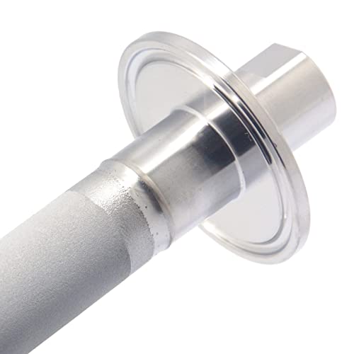 QiiMii Stainless Steel 1.5" Tri-Clamp Diffusion Stone, 2 Micron Aeration Stone, Carbonation Stone with 1/4" NPT CO2 inlet (8" Length, 1/4" Female NPT) - Image 3