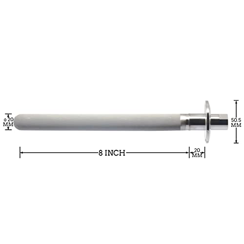 QiiMii Stainless Steel 1.5" Tri-Clamp Diffusion Stone, 2 Micron Aeration Stone, Carbonation Stone with 1/4" NPT CO2 inlet (8" Length, 1/4" Female NPT) - Image 5