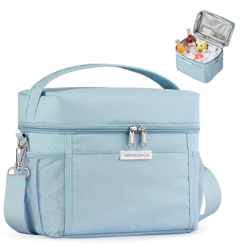 HOMESPON Lunch Bag for Women Adult Work Ladies Men Cool Bag Lunch Box Container Tote Bags for School Picnic or Travel - Image 1