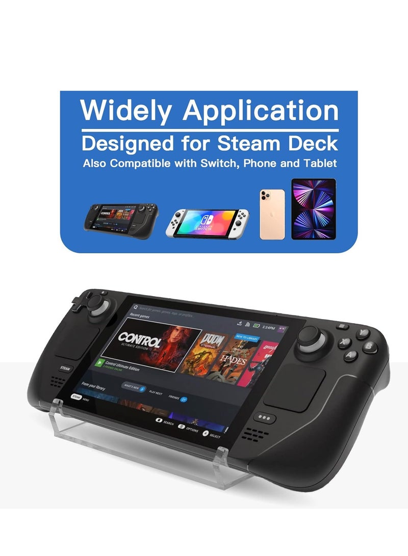 Excefore Stand Base for Steam Deck/ROG Ally, Acrylic Display Holder Compatible with Nintendo Switch/Switch Lite/Switch OLED Game Console, Phone, Tablet and Keyboard - Image 3