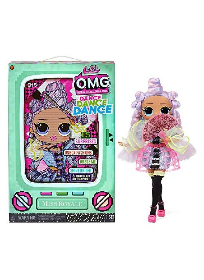 Lol Surprise Omg Dance Dance Dance Miss Royale Fashion Doll With 15 Surprises Including Magic Black Light, Shoes, Hair Brush, Doll Stand And Tv Package  Great Gift For Girls Ages 4+ - pzsku/Z725916EDCB7F628701DBZ/45/_/1651823701/36e94899-23cd-4066-ac5c-e595385bca4f