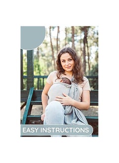 erorex Baby Carrier Wrap and Ring Sling - Cotton Muslin Infant Front and Chest Carrier for Newborns and Toddlers (Grey)  - Image 5