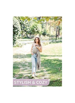erorex Baby Carrier Wrap and Ring Sling - Cotton Muslin Infant Front and Chest Carrier for Newborns and Toddlers (Grey)  - Image 4