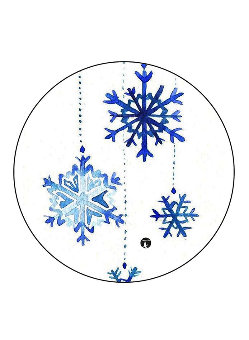 RKN مغناطيس ثلاجة مطبوع برقائق الثلج أزرق/أبيض - Image 1