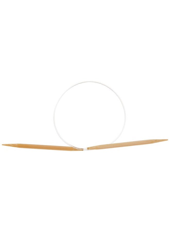 Clover 8 Takumi Circular 16" Size Bamboo Knitting Needle, Brown, Clear - Image 2