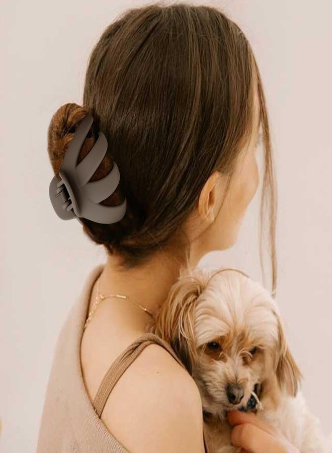 AOPRIE Hair Clips for Women Medium Size Claw Clip for Girls Thick & Thin Hair Accessories for Women Girls Black Brown, 4 Pack - Image 3