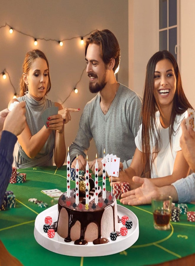 Rigibright 12Pcs Casino Themed Birthday Candles for Cake Decoration Birthday Party Wedding Celebration Video Game Party Casino Theme Party Decorations and Daily Use - Image 5