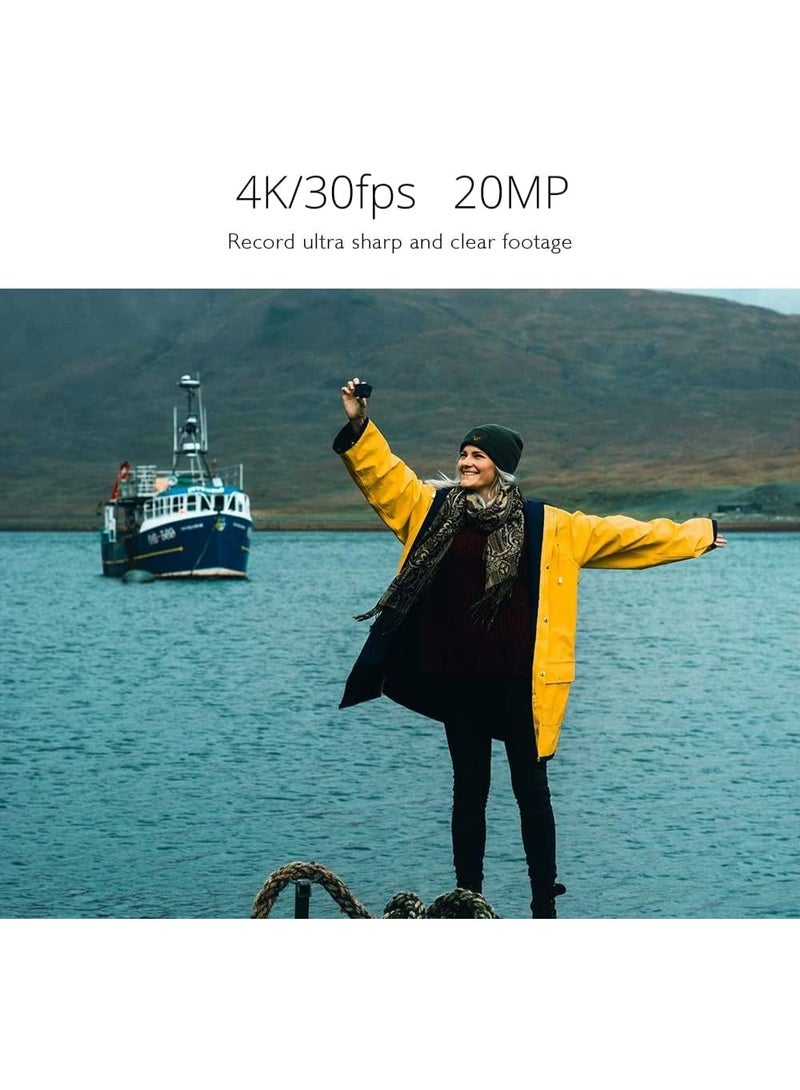 أكاسو اكاسو كاميرا اكشن EK7000 برو 4K مع شاشة تعمل باللمس EIS 130 قدم، كاميرا مقاومة للماء بجهاز تحكم عن بعد، كاميرا تحت الماء مع مجموعة ملحقات خوذة - Image 2