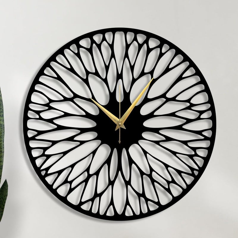 Reyox Material Metal Wall Clock Big Size Wall Clock Modern Clocks for Living Room Stylish Wall Clocks for Home Antique Big Size Modern Wall Watch for Home DecorBlack40 cm DA54