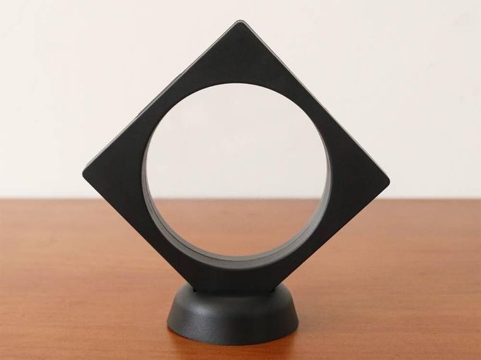 HillSpring 3.6" Clear Display Stand, 3D Floating Display Frame for Medallion Challenge Coin, Medal, Specimen, Stand Box, Jewelry Holder (Black) - Image 5