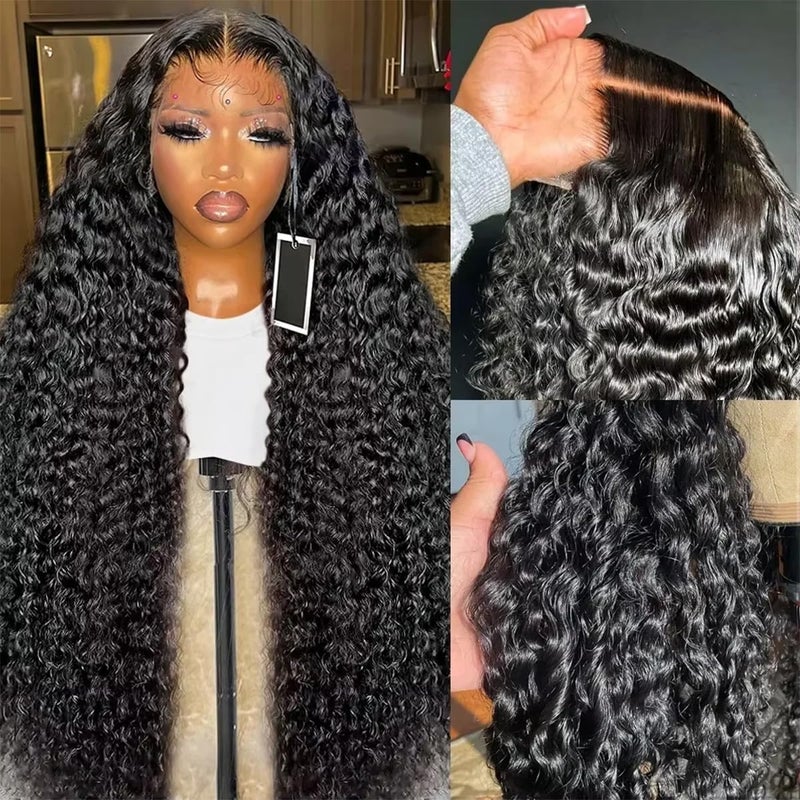 Nervoss 30 Inch Deep Wave Lace Front Wigs Human Hair 200% Density 13x6 HD Transparent Deep Curly Lace Front Wigs for Women Pre Plcked Glueless Wigs with Baby Hair - Image 3