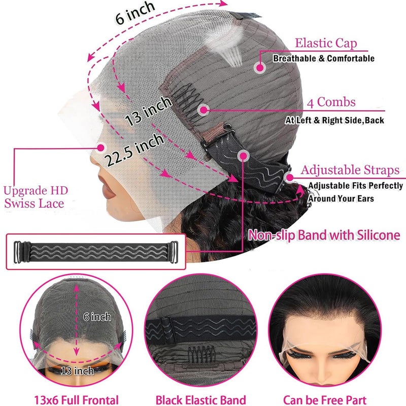 Nervoss 30 Inch Deep Wave Lace Front Wigs Human Hair 200% Density 13x6 HD Transparent Deep Curly Lace Front Wigs for Women Pre Plcked Glueless Wigs with Baby Hair - Image 4