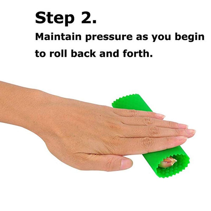 Sinnsally Garlic Peeler Skin Remover Roller Keeper,Easy Quick to Peeled Garlic Cloves with Silicone Tube Roller Garlic Peeling Kitchen Tool(Green) - Image 3