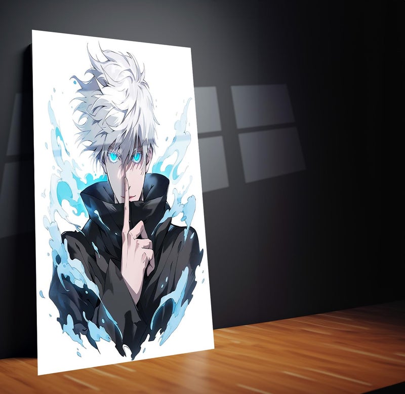 TURTLEWINGS Satoru Gojo Inspired Jujutsu Kaisen Metal Print HD Metal Wall Art 12 8 Inches - Image 2