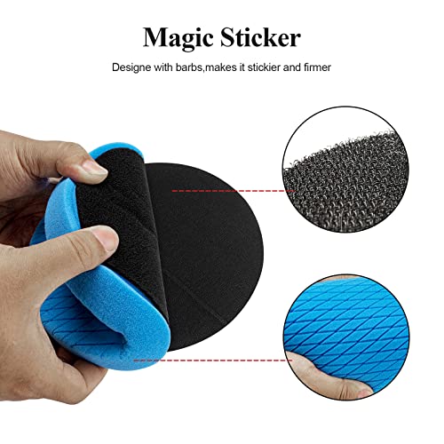 Autolock 7" Buffing Polishing Pads, 6 Pcs 7 Inch 180mm Face for 6.7 Inch Backing Plate, Compound Buffing Sponge and Woolen Pads, Cutting Polishing Pad Kit for Car Buffer Compounding, Polish and Wax - Image 5