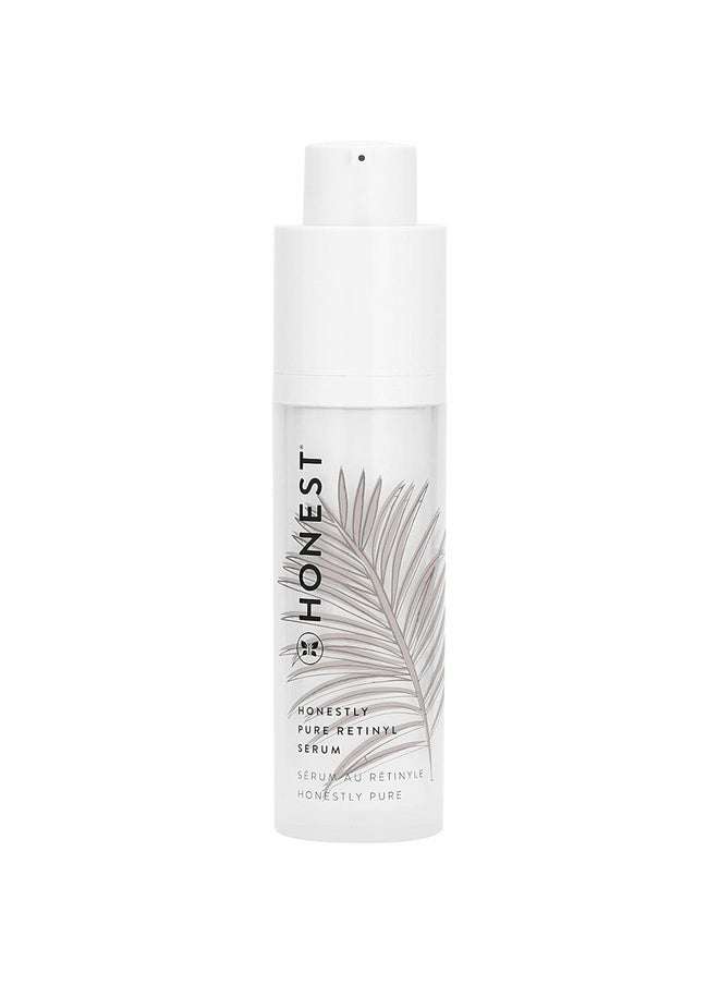 Honest Beauty Honestly Pure Nightly Retinyl Serum | Moisturizes, Exfoliates, Reduces Fine Lines + Wrinkles | Retinyl Linoleate + Hyaluronic Acid | Vegan + Cruelty Free | 1 Fl Oz  - Image 1