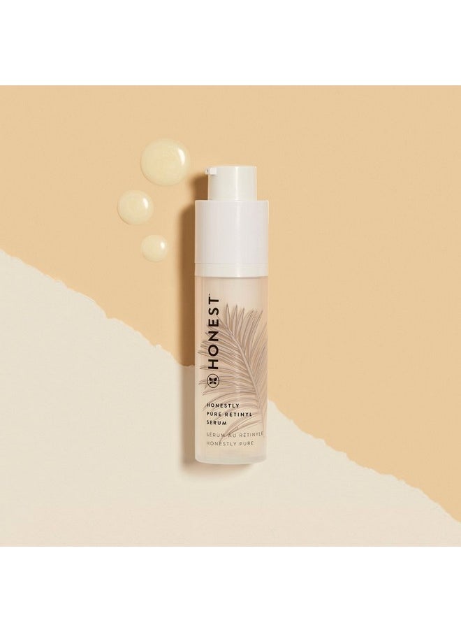 Honest Beauty Honestly Pure Nightly Retinyl Serum | Moisturizes, Exfoliates, Reduces Fine Lines + Wrinkles | Retinyl Linoleate + Hyaluronic Acid | Vegan + Cruelty Free | 1 Fl Oz  - Image 3