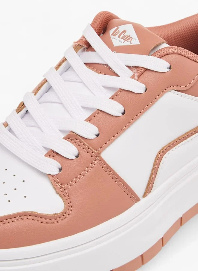 لي كوبر Womens Ankle Sneakers With Lace-Up Closure