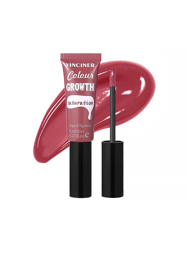 VINCINER - Saturation Liquid Lipstick-Hydrating Moisturizing Long Lasting High Glossy Jelly Lip Stain Super Gloss Balm Oil Tinted Treatment Lip Glow Glass Shine Glitter Makeup Beauty Colored Bright Lifter For Women Girls #04 - Image 1