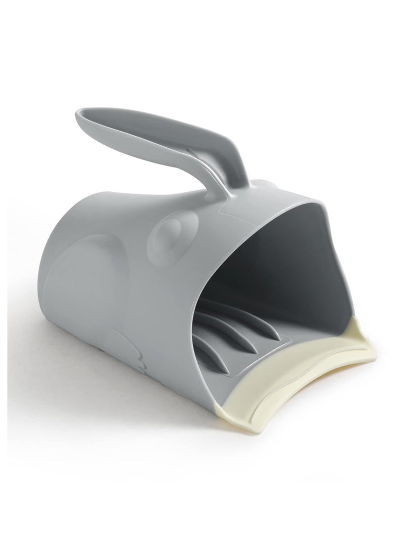 SOLARAE Bath Rinse Cup for Baby, Cute Frog Shape Baby Bath Cup, Hair Shampoo Rinser for Toddlers, Grey - Image 2