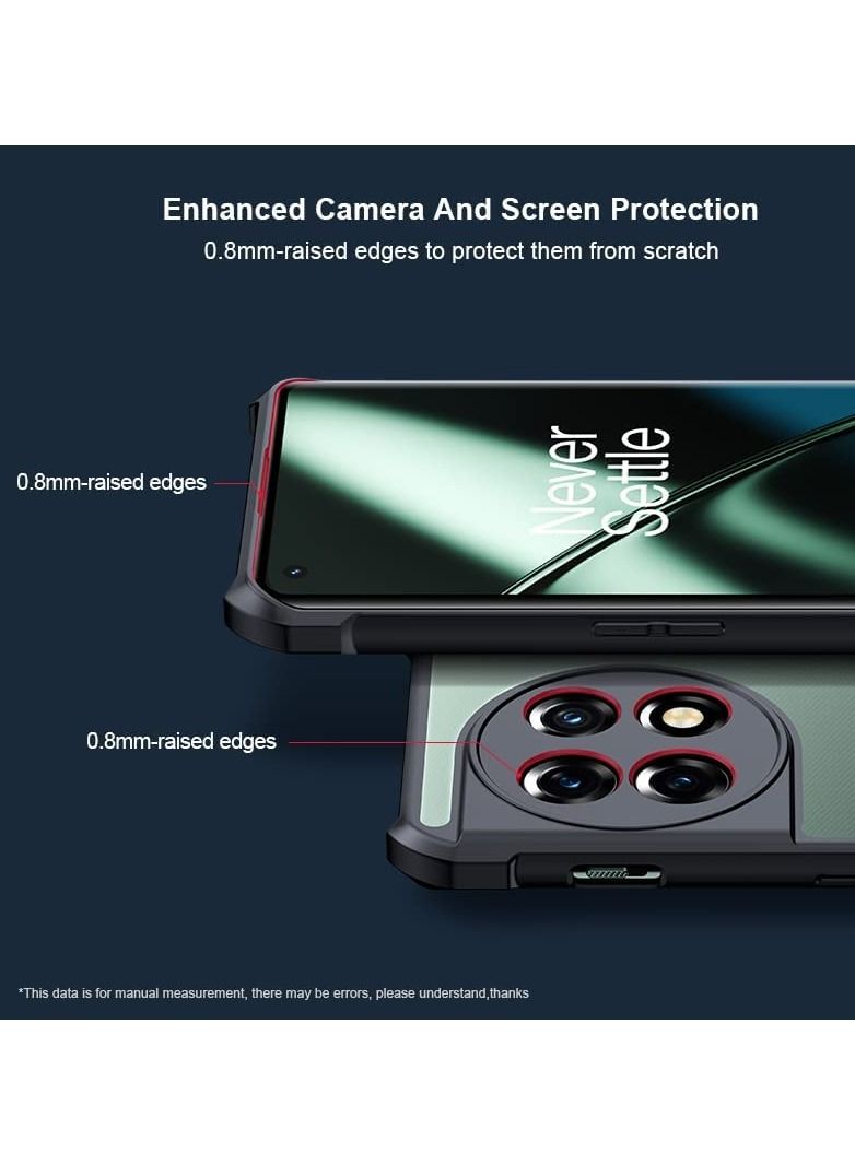 Arabest Case for Oneplus 11 5G 2023 with Integrated Camera Cover Military Grade Drop Tested Slim Clear Back Shockproof Soft TPU Bumper Frame  - Image 3