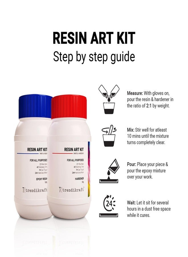 TRENDIKRAFT 116pcs Ultimate All-in-One Resin Art Kit with 5 Silicone Moulds Dried Flowers Epoxy Raisin Materials for Making Alphabet Pendant Keychain Earrings Bookmarks & 4" Coaster for DIY Beginners - Image 5