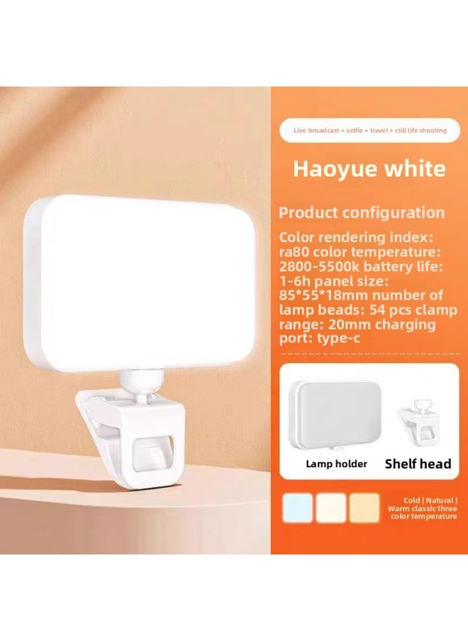 General - R6 F6RGB Fill Light Handheld Camera Light Mobile Phone Live Selfie Vlog Video Overhead Bracket-Specifications:F8 【white Model】 - Image 1