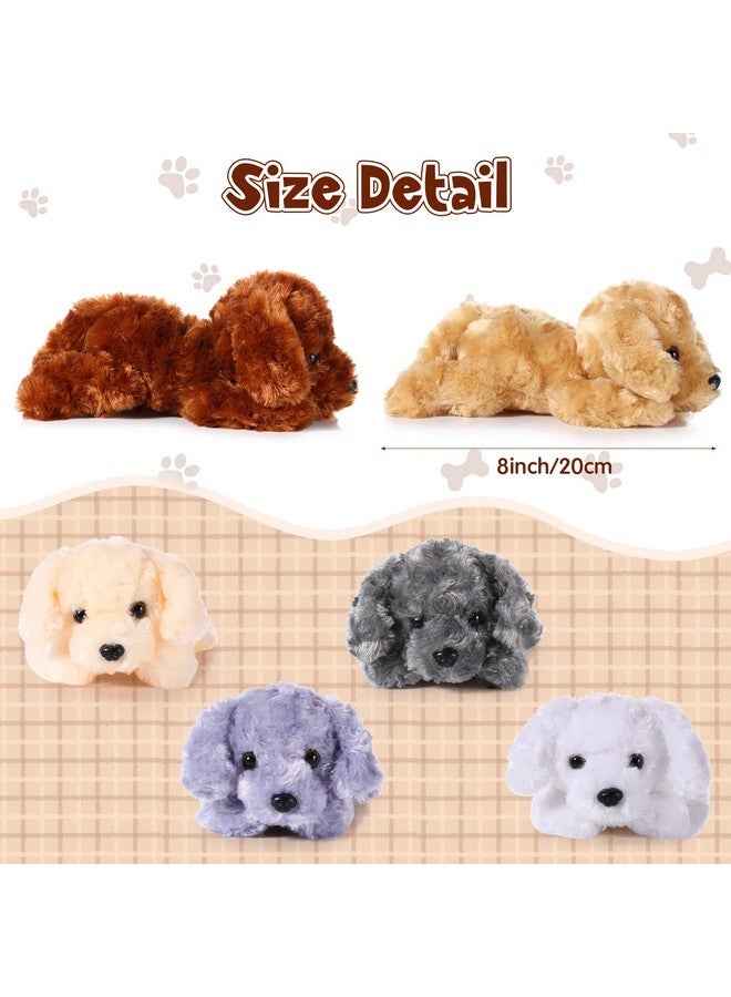 Harrycle 6 Pcs 8 Inch Dog Stuffed Animal Plush Dog Puppy Soft Plush Dog Pillow Toy Fluffy Puppy Set For Kids Girls Dog Theme Party Favor Birthday Baby Room Home Decor (Cute Color Cute Style) - Image 3
