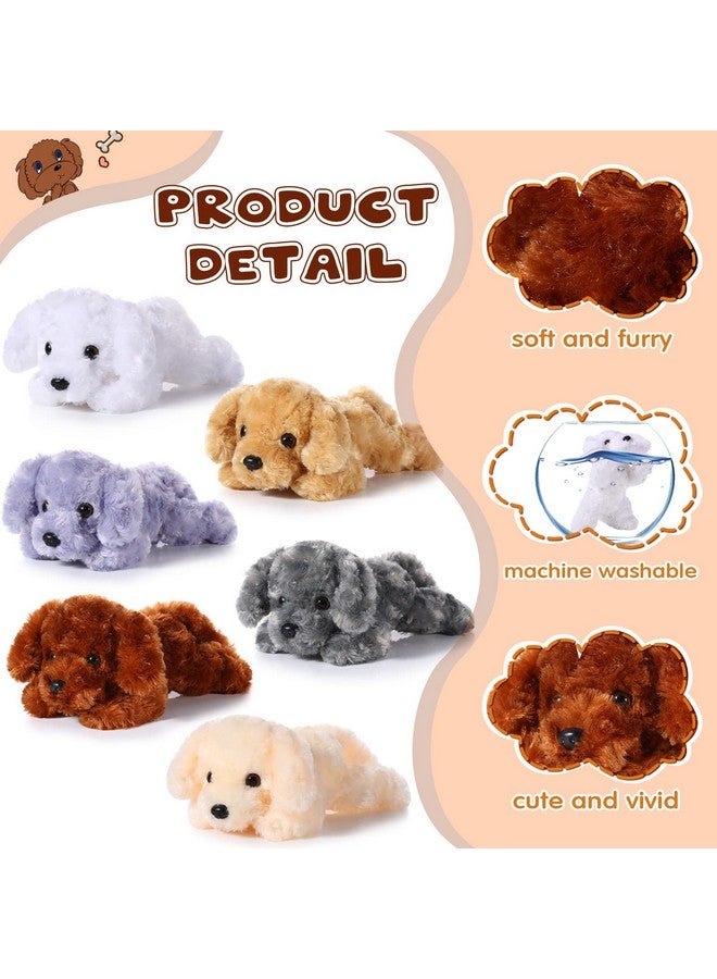 Harrycle 6 Pcs 8 Inch Dog Stuffed Animal Plush Dog Puppy Soft Plush Dog Pillow Toy Fluffy Puppy Set For Kids Girls Dog Theme Party Favor Birthday Baby Room Home Decor (Cute Color Cute Style) - Image 4