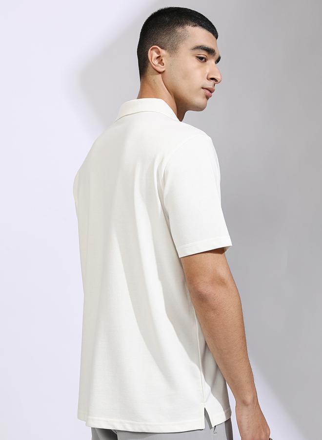 HIGHLANDER Solid Regular Fit Polo Neck T-Shirt - Image 3