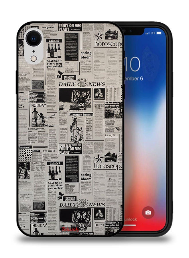 Tolwak Apple iPhone XR Protective Case Newspaper Recording - Image 1
