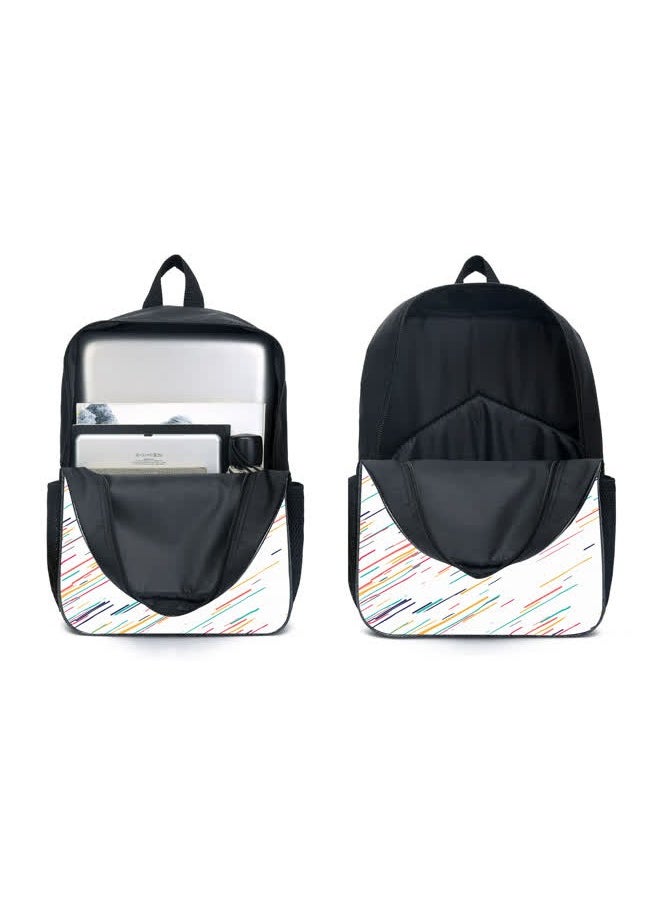 Generic - Printed backpack polyester schoolbag large-capacity cross-body bag student-W02-: Square World Minecraft (general standard three-piece set) - Image 1