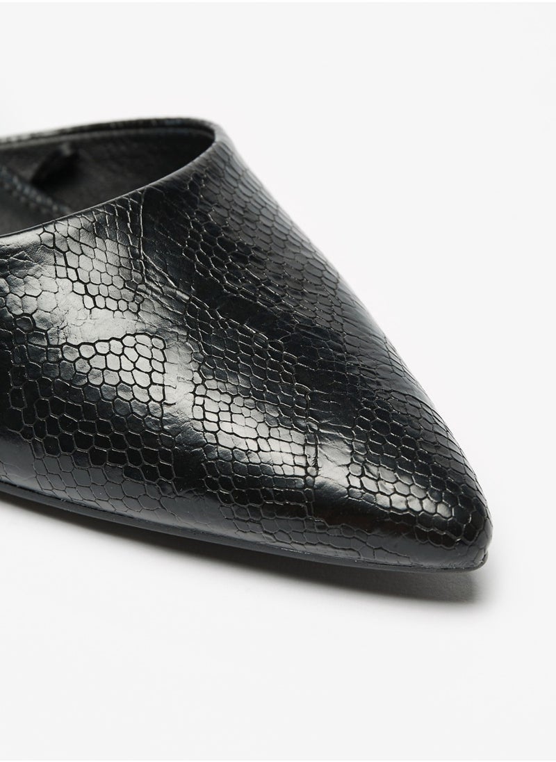 Flora Bella By Shoexpress - Womens Textured Mules With Stiletto Heels By Shoexpress - Image 1