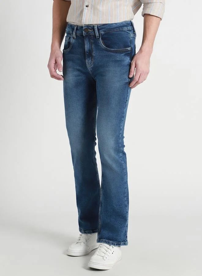 دينيس لينغو Men’s Boot Cut Dark Blue Jeans – Stylish and Durable