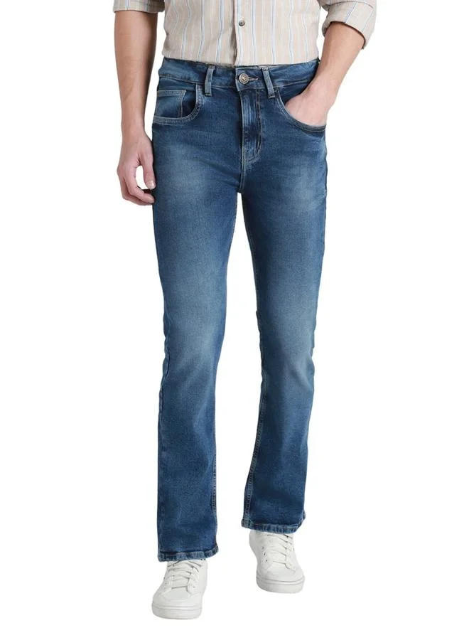 دينيس لينغو Men’s Boot Cut Dark Blue Jeans – Stylish and Durable