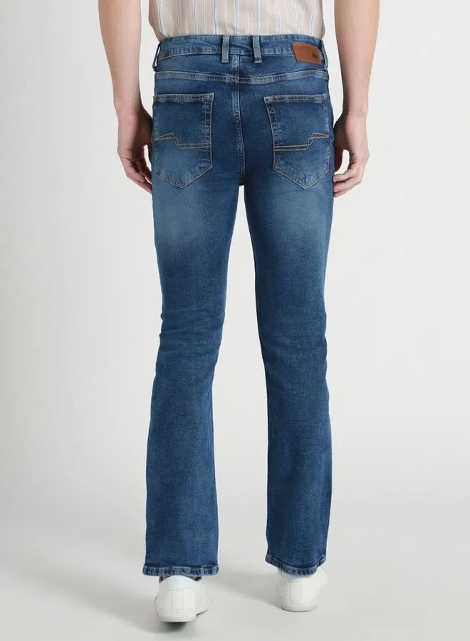 دينيس لينغو Men’s Boot Cut Dark Blue Jeans – Stylish and Durable