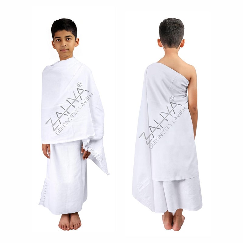 ZAHYA إحرام كولتيكس للأطفال (الأعمار 9-12 سنة) - قماش تبريد قابل للتنفس، خفيف الوزن، ماص للعرق، سريع الجفاف - حج وعمرة - Image 1