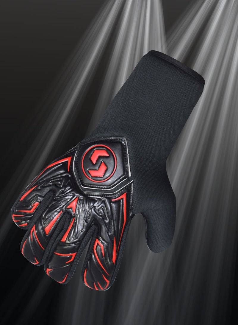 سبال للمراهقين والبالغين، قفازات كرة القدم قفازات حارس المرمى للأطفال، توفر حماية ممتازة مع فوائد مقاومة وغير قابلة للانزلاق وحماية المعصم - Image 3