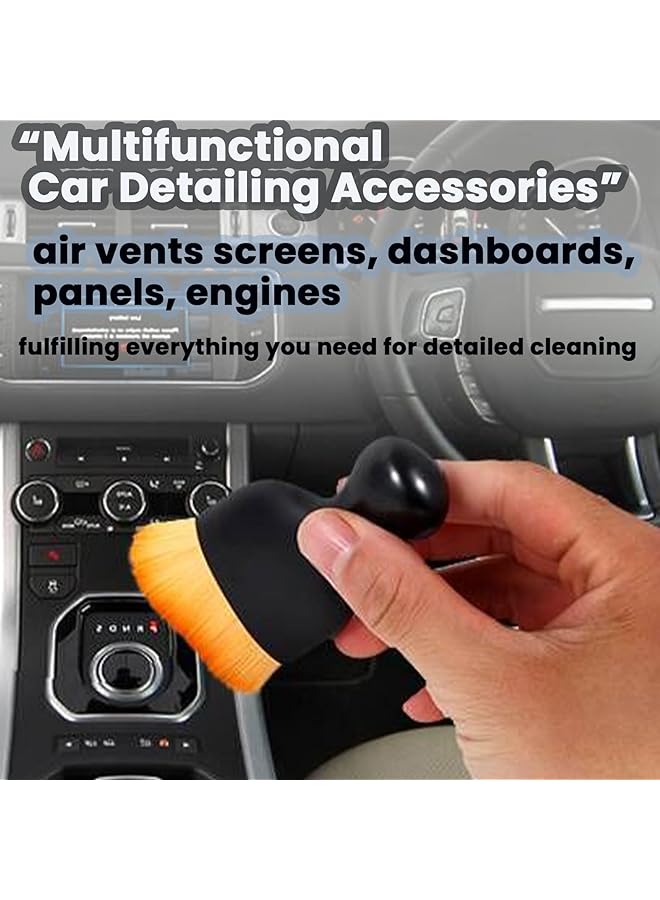 SAGREENY Car Detailing Brush Set, Car Interior Detailing Brushes Auto Ultra-Soft Detail Cleaning Brush Dust Removal Brushes Tool For Cleaning Wheels, Engine, Car Interior, Ventilation Slots (5 Pcs) - Image 4