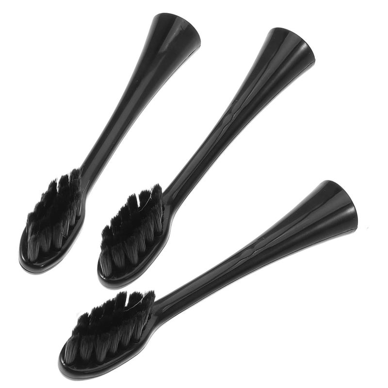 3 Replacement Heads For Electric Toothbrush Black Soft Bristles Gentle Cleaning Oral Care Accessories - Image 2