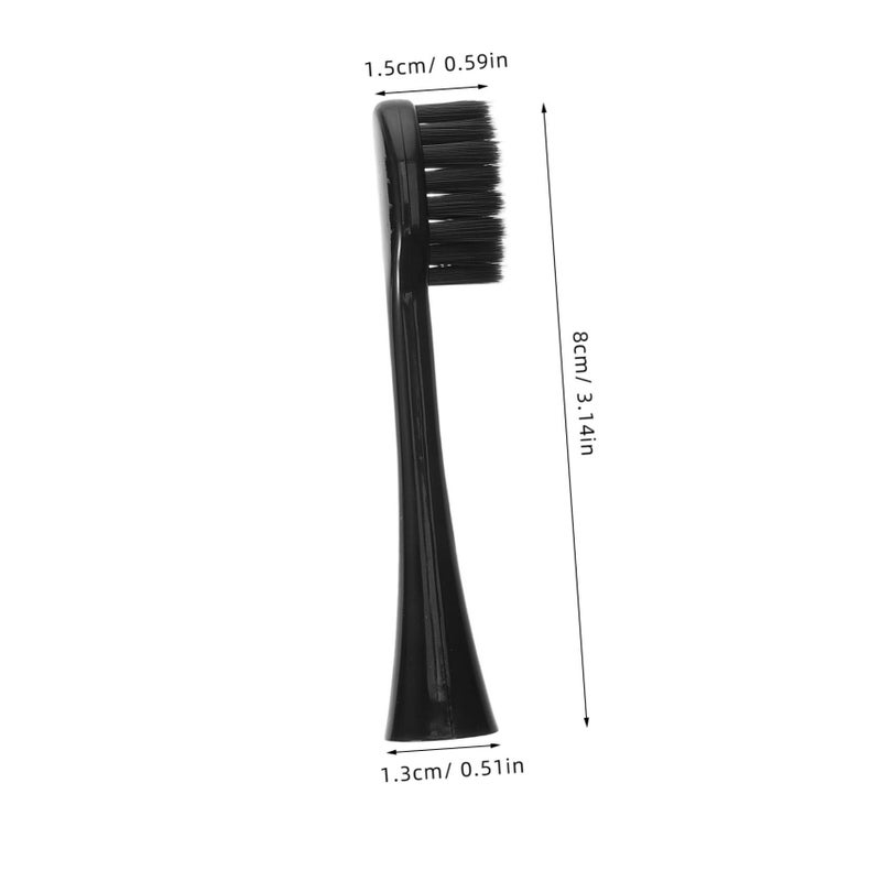 3 Replacement Heads For Electric Toothbrush Black Soft Bristles Gentle Cleaning Oral Care Accessories - Image 3