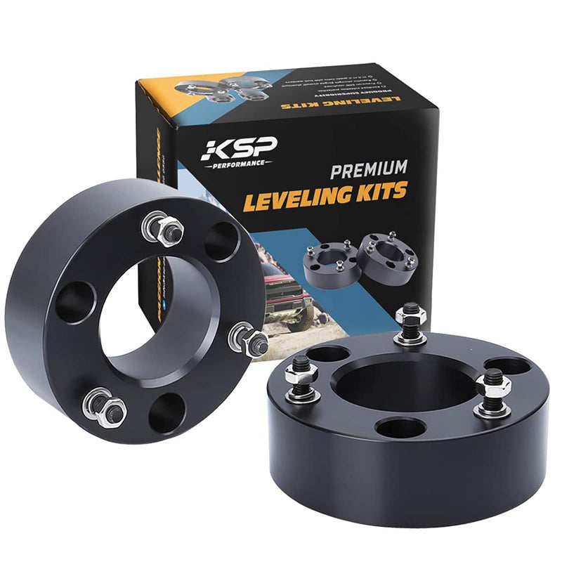 KSP PERFORMANCE KSP 3" Front Leveling Kits for Silverado 1500 2WD/4WD 2007-2026, Sierra 2WD/4WD 2007-2026, 3 Inch Suspension Strut Spacers Lift Kits for Pickup with 6 Lug - Image 1