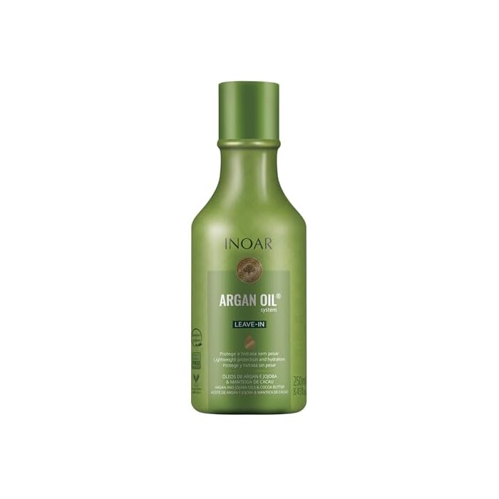 INOAR Argan Oil Leave-In Treatment for Conditioning Protection & Shine, 250ml - Image 1