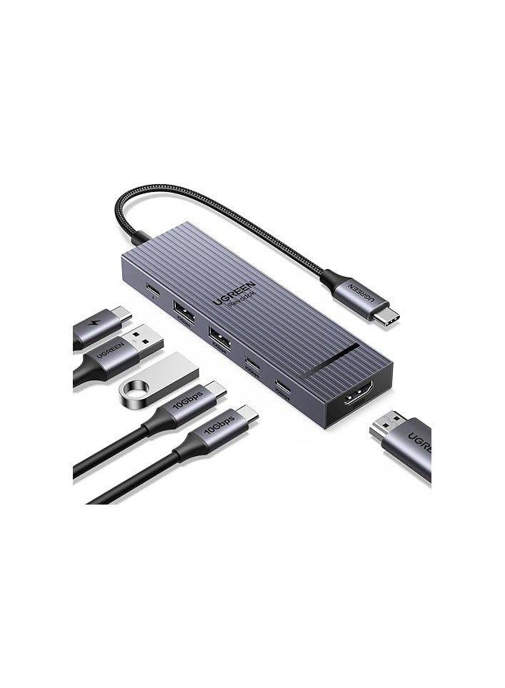 Ugreen Revodok 10Gbps USB C Hub HDMI 4K@60Hz USB A 3.2 & C 3.2 PD 100W Compatible with iPhone 15, iPad Pro/Air, MacBook Pro/Air, Galaxy S24, Steam Deck - Image 1