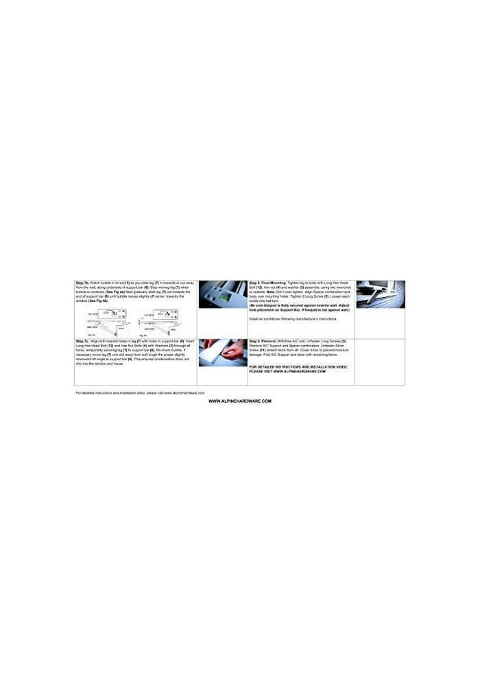 Alpine Hardware American Owned Universal Window Air Conditioner Heat Pump Bracket One Arm HeavyDuty Window AC SupportSupports Air Conditioner Up to 160 lbsfor 12000 BTU AC to 20000 BTU AC Units - Image 3