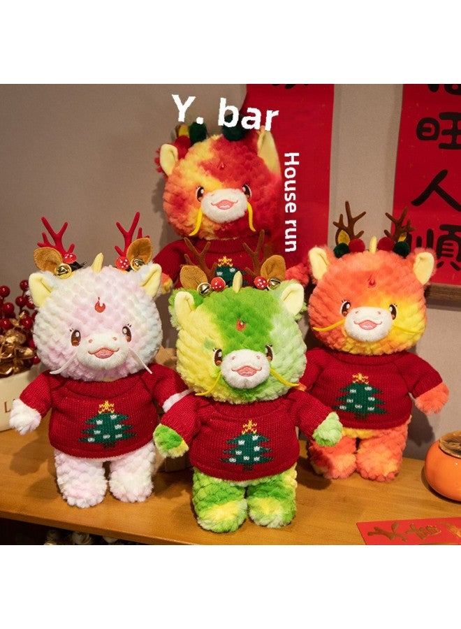 Grab Machine Doll 2014 Dragon Year Mascot Plush Toy Doll Year Goods Company Annual Meeting Gift Wholesale-Specifications:Orange + Rainbow Sweater + Satchel-Color:30cm  - Image 5