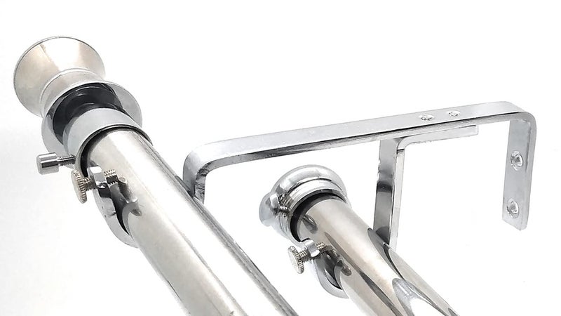 FAPBADRI Heavy Quality Double SupportCurtain HolderClampBracket Material Stainless Steel Length 7 inches Style Patti Support Screws Wallplugs Included Pack of 2 Pieces - Image 3